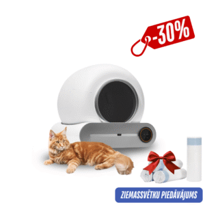 Pašattīrošs kaķu smilšu kastes robots MeoBot