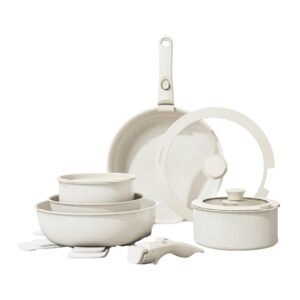 Katlu un pannu komplets DOROTA (Krēmkrāsas 17 gab.)