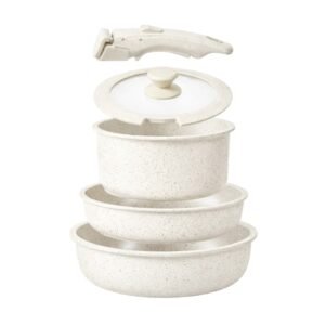 Katlu un pannu komplets DOROTA (Krēmkrāsas 5 gab.)